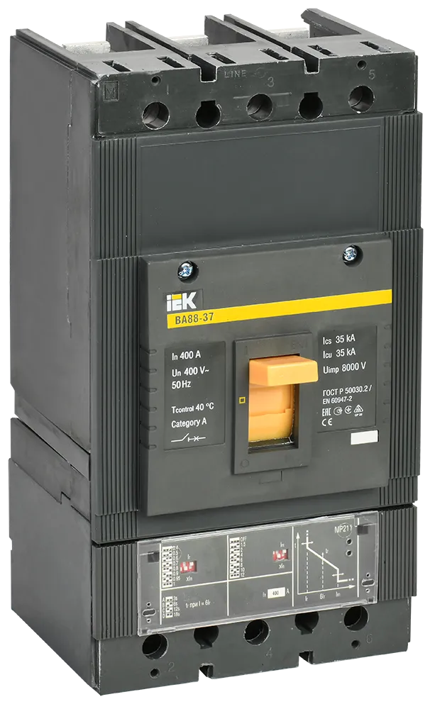 Выключатель автоматический ВА88-37 3Р 400А 35кА с электронным расцепителем MP 211 IEK