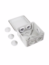 KM41233 pull box for surface installation 100x100x50 mm IP44 (RAL7035, 6 lead-ins)4