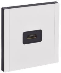 FORTE&PIANO Розетка HDMI FP240M металл белый IEK