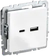 BRITE USB socket A+C 18W RYu11-1-BrB white IEK0