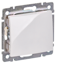 VALENA Выключатель 1-клавишный самовозвартный схема 1P 10А безвинтовые зажимы белый