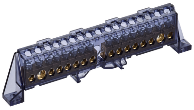 TEKFOR Шина N "ноль" в комбинированном DIN-изоляторе "Стойка" 8х12-(8+8)-Ч IEK