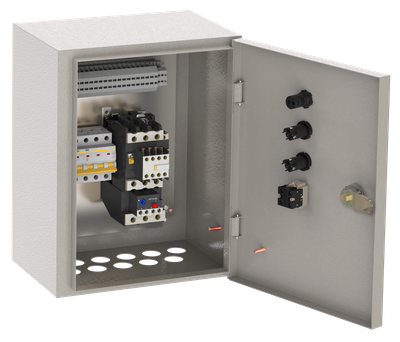 Ящик управления Я5131-3874 нереверсивный 1 фидер без автоматического выключателя с переключателем на автоматический режим 63А IEK