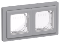 FLITE Рамка 2-местная IP55 Рпро-2-55-ФлС серый IEK