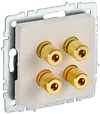 BRITE Audio socket 4gang PA10-BrKr beige IEK0