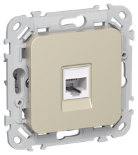 FLITE Розетка телефонная RJ11 категория 3 РТ3-1-ФлШ шампань IEK