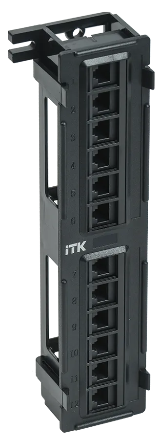 ITK настенная патч-панель кат.5E UTP 12 портов (Dual IDC)
