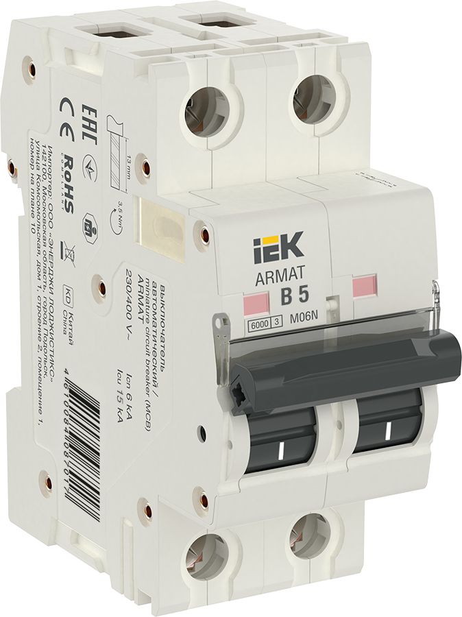 ARMAT Автоматический выключатель M06N 2P B 5А IEK (AR-M06N-2-B005)