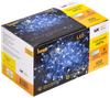 LIGHTING Гирлянда нить 10м 100 светодиодов белый свет IP44 прозрачный шнур 3м 230В мерцание транзит IEK1