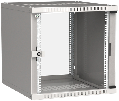 ITK Шкаф LINEA WE 9U 600x650мм дверь стекло серый