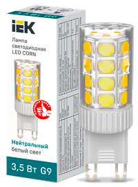 Лампа светодиодная CORN капсула 3,5Вт 230В 4000К керамика G9 IEK
