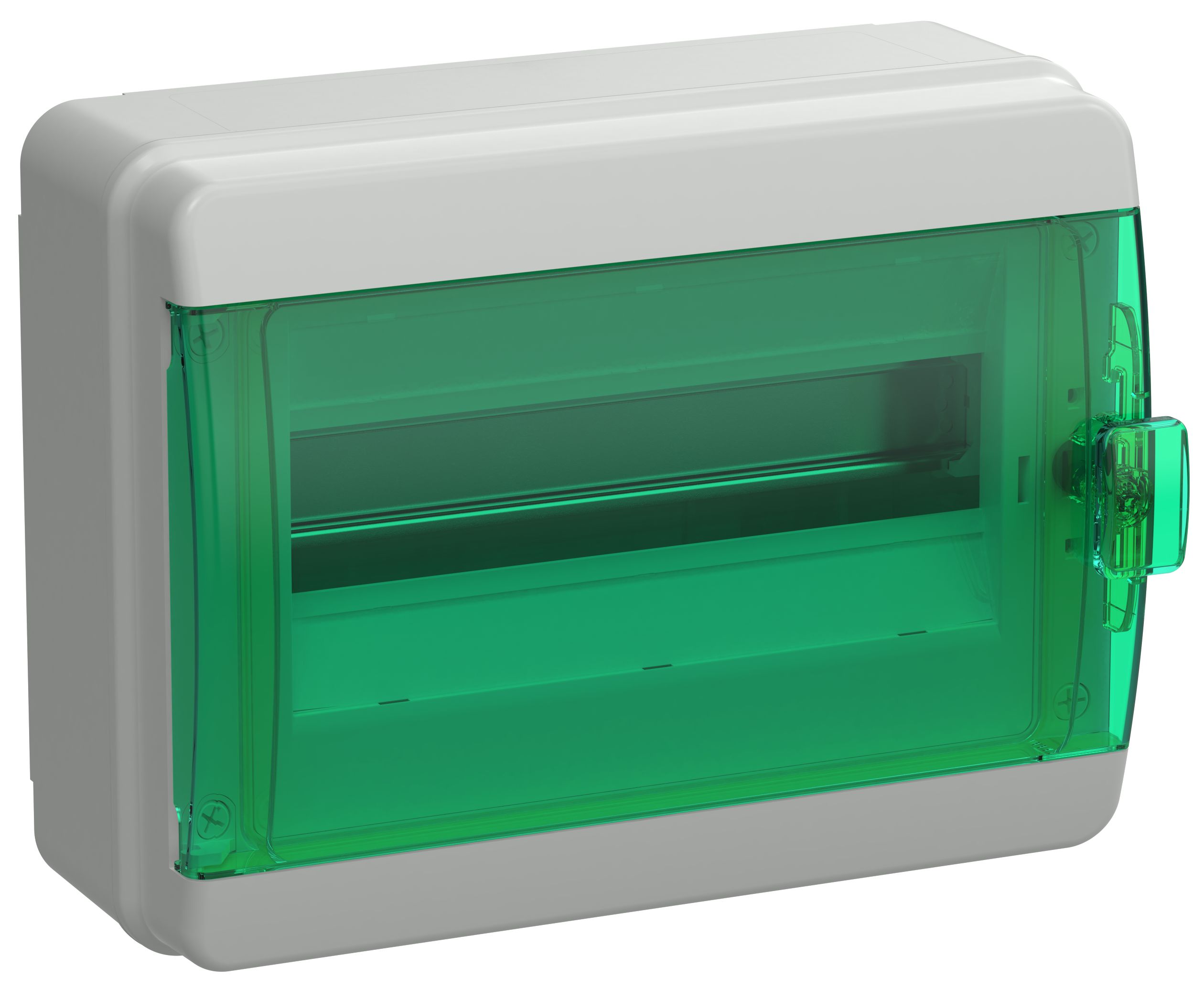 TEKFOR Корпус пластиковый КМПн-12 IP65 зеленая прозрачная дверь IEK (TF5-KP72-N-12-65-K03-K06)