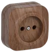 RS20-2-XD Single socket without grounding contact 10A with opening installation GLORY (oak) IEK0
