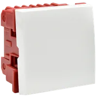 Выключатель проходной (переключатель) одноклавишный ВК4-21-00-П (на 2 модуля) ПРАЙМЕР белый IEK