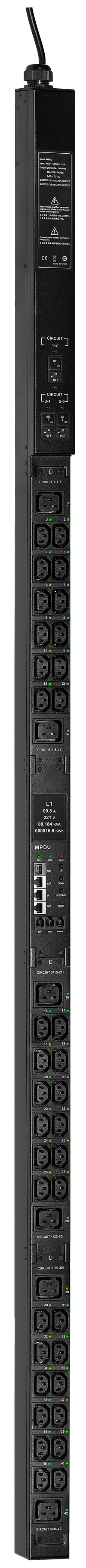 ITK CONTROL PDU с мониторингом и управлением PV1313 3Ф 32А 36С13 6С19 кабель 3м IEC60309