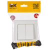 BRITE Выключатель 2-клавишный 10А в сборе ВСР10-2-0-БрБ белый IEK1