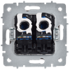 BRITE Розетка компьютерная двойная RJ45 кат.6 РК11-2-БрАБ арктический белый IEK3