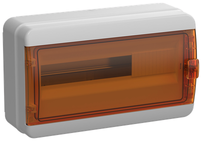 TEKFOR Корпус пластиковый КМПн-18 IP65 оранжевая прозрачная дверь IEK