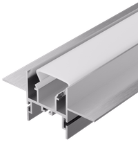 Профиль алюминиевый для светодиодной ленты 7234 для натяжного потолка трапециевидный 2м с комплектом аксессуаров (опал) IEK