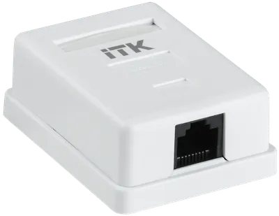 ITK Настенная информационная розетка RJ45 кат.6 UTP 1-порт