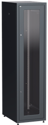ITK LINEA E Шкаф напольный сетевой 19" 47U 600х800мм стеклянная передняя дверь задняя металлическая черный0