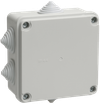 Коробка распаячная КМ41233 для открытой проводки 100х100х50мм IP44 6 гермовводов серая IEK0
