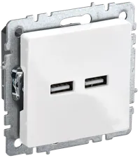 BRITE USB socket A+A 5V 3.1A RYU10-1-BrB white IEK