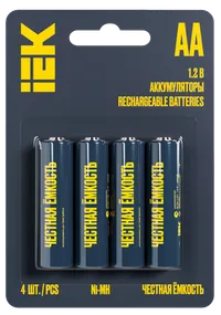 GREEN Ni-MH AA 2700mAh battery (4pcs/blister) IEK