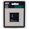 SKANDY Рамка 1-местная SK-F21W стекло арктический белый IEK1