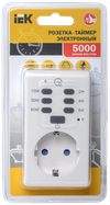 Розетка-таймер электронный РТЭ-2 с индикацией 15мин-6ч 16А IP20 IEK2