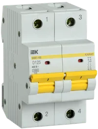 KARAT Automatic circuit breaker BA47-150 2P D 125A 15kA IEK