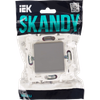 SKANDY Выключатель 1-клавишный перекрестный 10А SK-V03Gr серый IEK1