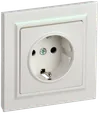 BRITE 1-gang earthed socket with protective shutters 16A, complete PCP14-1-0-BrZh pearl IEK0