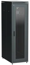 ITK LINEA N Шкаф сетевой 19" 42U 600х1000мм стеклянная передняя дверь задняя перфорированная черный0