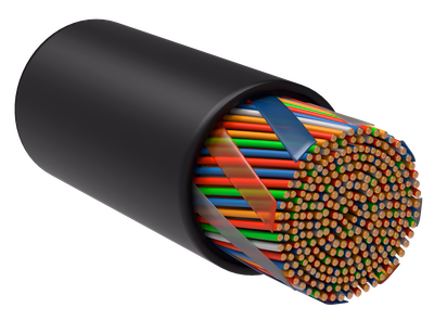 ITK Витая пара U/UTP кат.5E 25х2х24AWG solid LDPE черный (305м)