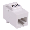 ITK Проходной адаптер кат.5E UTP RJ45-RJ45 (8P8C) тип Keystone Jack белый0