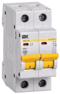 KARAT Автоматический выключатель ВА47-29 2P B 1А 4,5кА IEK