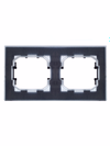 BRITE Рамка 2-местная IP44 РУ-2-БрЧ-44 черный IEK3