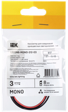 Коннектор 3шт MONO 8мм (разъем-15см-разъем) IEK1