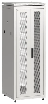 ITK LINEA N Шкаф сетевой 19" 33U 600х600мм двери передняя двустворчатая перфорированная задняя перфорированная серый
