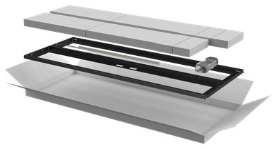 ITK Дверь перфорированная двустворчатая для шкафа LINEA N 28U 600мм черная