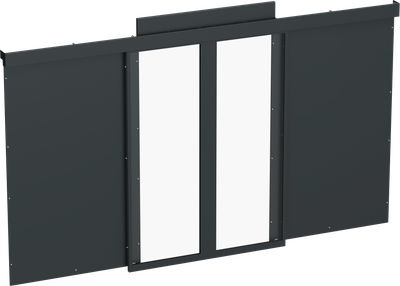 ITK by ZPAS Дверь раздвижная изолированного коридора для шкафов 45U 1200мм на ножках черная (2шт/компл) РФ