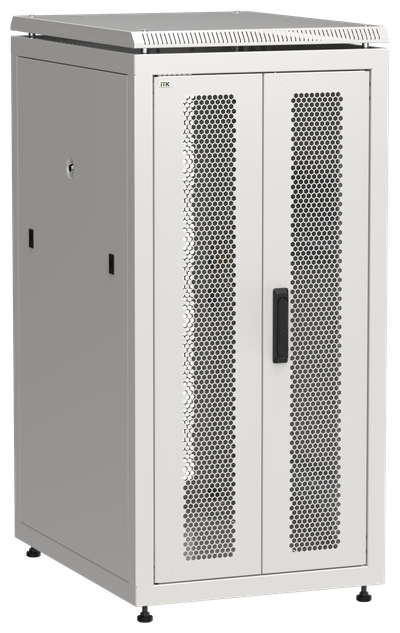 ITK LINEA N Шкаф сетевой 19" 24U 600х800мм двери передняя перфорированная задняя двустворчатая перфорированная серый