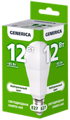 Лампа светодиодная A60 груша 12Вт 230В 4000К E27 GENERICA1
