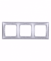VALENA DIY Рамка 3местная алюминий матовый