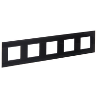 SKANDY Рамка 5-местная SK-F25G стекло графит IEK