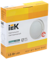 Светильник светодиодный ДПО 4003 15Вт 4000K IP54 круг белый IEK1