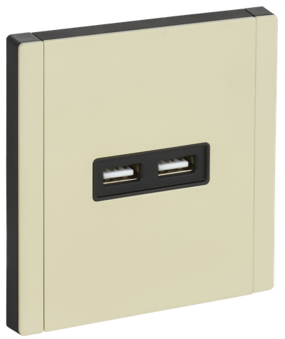 FORTE&PIANO Розетка USB A+A 3,1А FP849M металл слоновая кость IEK