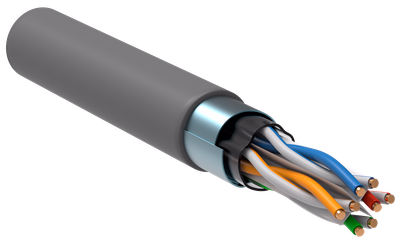ITK Витая пара F/UTP кат.5E 4х2х0,52 solid PVC серый (305м) РФ/Т