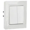 BRITE Double-button switch 2 way 10A VCP10-2-6-BrB white IEK4